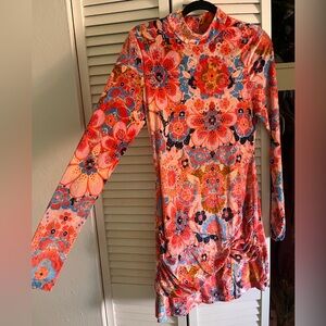 Free People Floral Velvet Mini Dress